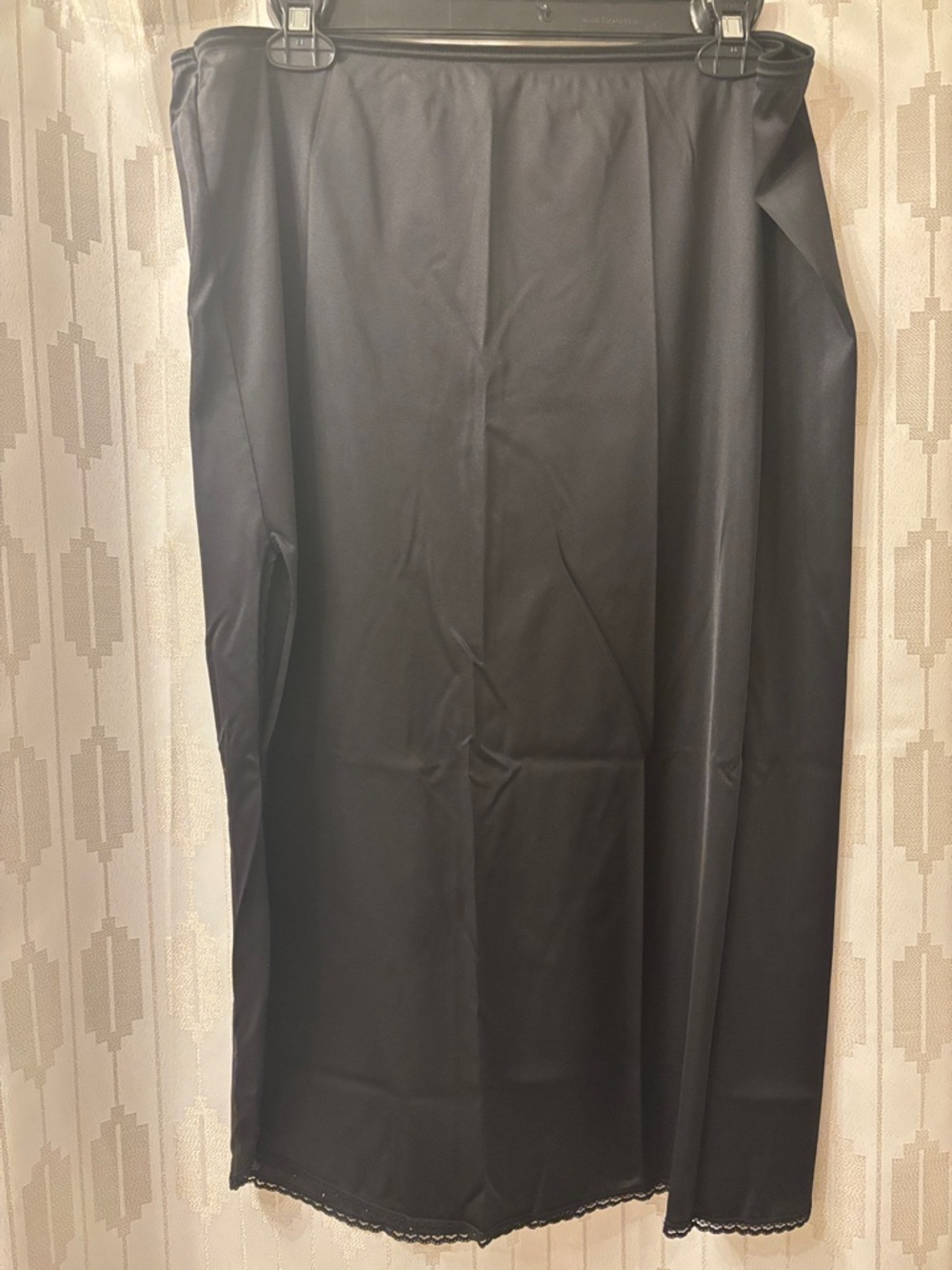 Vintage Classic Black Maxi Slip Skirt